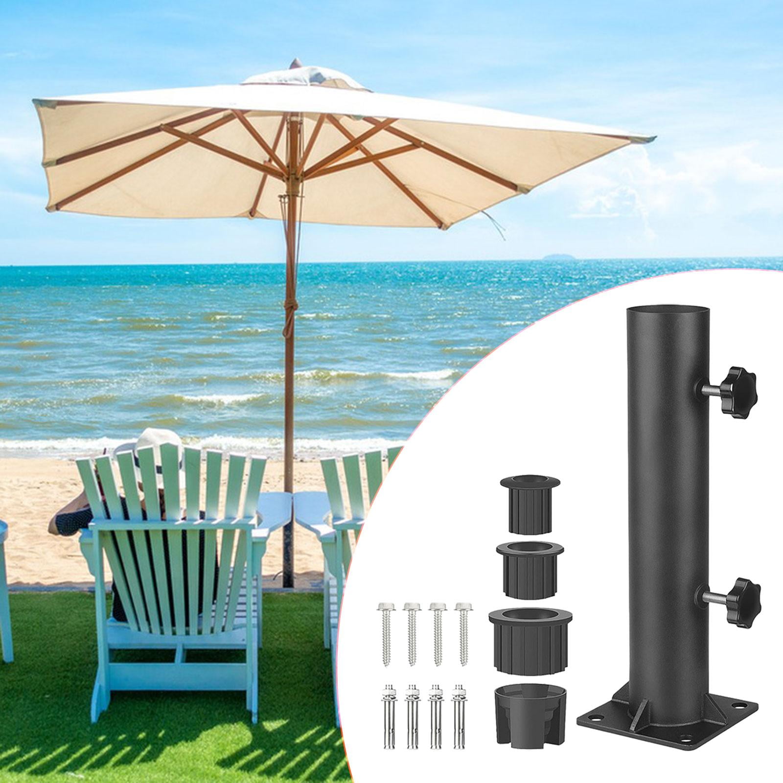 Colaxi Patio Umbrella Stand Flag Pole Holder Multifunctional Umbrella Clamp Outdoor Umbrella Holder for Porch Picnic Tables Pontoons