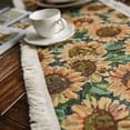 thumbnail image 4 of Nvzi Bandera de mesa jacquard con borlas de girasol, decoración de fiesta, decoración de escritorio, decoración de cubierta de vestíbulo (negro, 275 * 30 cm), 4 of 5