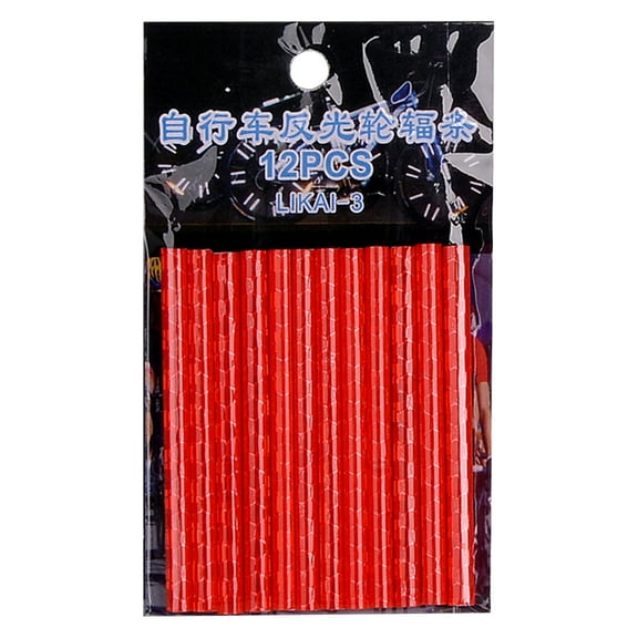 BallsFHK 12pcs Riding Bike Bicycle Wheel Spoke Reflector Reflective Mount Clip Tube Cycling Warning-Strips