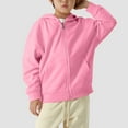 thumbnail image 7 of Ccpelsie Boys Girls Hoodie Kids Jacket Youth Zip Up Sport Hooded Sweatshirt Teen Winter Warm Coat for Toddler(Pink,5-6 Years), 7 of 7