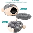 thumbnail image 3 of para Gatos de Interior - Cama Cueva con Almohada Acolchada Extraíble y Lavable, y Muebles Vibrantes para Gatos, Color Gris, 3 of 7