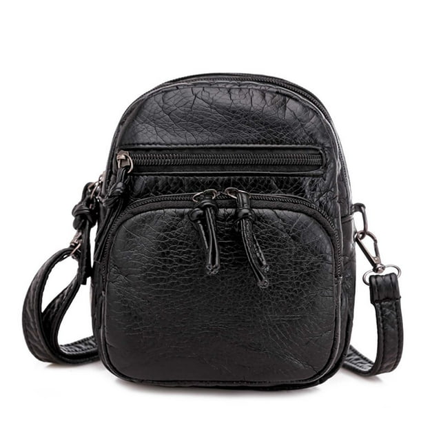 Btomtd Shoulder Bag Mini Small Bag Multi-compartment Large Screen Cell Phone Bag Women' Cell Phone Bag Coin Purse, Black