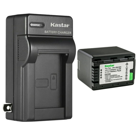 Kastar 1-Pack Battery and AC Wall Charger Replacement for Panasonic SDR-T70, SDR-T70K, SDR-T70P, SDR-T71, SDR-T71K, SDR-T76, SDR-T76K, SDR-T95, HC-V10, HC-V10EB-K, HC-V10EB-R, HC-V10EG-K, HC-V10EG-R