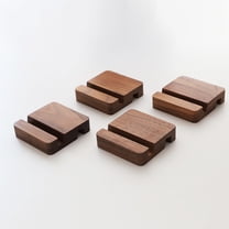 MLINS Black Walnut Desktop Cell Phone Holder Creative Wooden Mobile Phone Support Portable All-Purpose Mobile Phone Stand