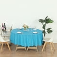 thumbnail image 6 of (4 Packs) Turquoise Premium Round Heavy-Duty Plastic Table Covers ( Reusable), 6 of 6