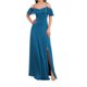 thumbnail image 2 of Puntoco Vestidos Mujer Verano Mujer Vestido con Cuello en V Gasa Elástico Banquete Dama de Honor Vestido de Noche, 2 of 8