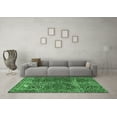 thumbnail image 3 of Ahgly Company Indoor Round Abstract Emerald Green Modern Area Rugs, 6' Round, 3 of 4