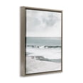 thumbnail image 4 of Stupell Industries Curling Ocean Waves Landscape Photography Brown Floater Framed Canvas Art Print Wall Art, 17 x 21, 4 of 10