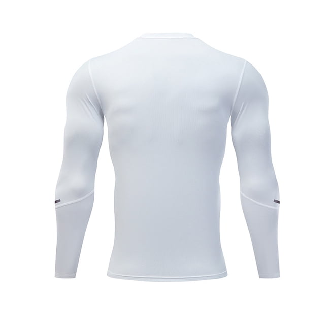 Jumpingount Ropa interior térmica Deporte Medias elásticas Hombres Baloncesto Invierno Cálido Base Capas Camisetas de manga larga Ropa deportiva Fitness Camisetas Blanco 22# Jumpingount AP013548-07