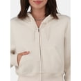 thumbnail image 4 of No Boundaries Cropped Fleece Zip Hoodie, Women’s, 4 of 5