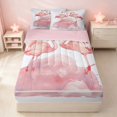 thumbnail image 2 of Erosebridal Chic Flamingo Zipper Queen Comforter Set with Fitted Sheet and 2 Pillowcases for Girls, Tropical Animal Zipper Bedding Set, Pink Reversible, 2 of 7