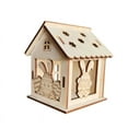 thumbnail image 7 of ABPWLY Toys Easter DIY Wooden House Craft Kit Customizable Cottage for Holiday Decorating Outdoor Games, 7 of 7