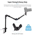 thumbnail image 4 of Andoer ST-01 Flexible Foldable Desk Mount Stand Metal Bracket with 1/4 Inch Screw Ballhead Adapter 3kg Load Capacity for Fill Light LED Ring Light Webcam Camera Smartphone, 4 of 7