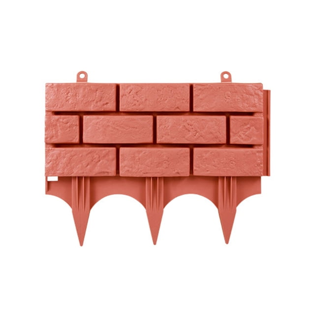 Ji throw Cerca de piedra de imitación cerca de planta verde cerca exterior combinación de cerca cerca de aislamiento de suelo de plástico - color ladrillo rojo tamaño del ANGGREK Otros