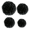 thumbnail image 4 of Billuyoard Juego de 1 Uds. De papel negro de 7,8 pulgadas, pañuelos colgantes de flores, papel de pompón para fiesta de cumpleaños, bolas de Kits de decoración para fiestas Negro 12 pulgadas, 4 of 6