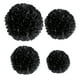 thumbnail image 3 of Monstrate Papel Pom Pom Para Fiesta De Cumpleaños Bolas De Flores Bolas De Papel Pom Pom Kits de decoración para fiestas Negro 12 pulgadas, 3 of 6