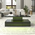 thumbnail image 1 of Modern high-gloss black coffee table – simple and versatile, with a hidden drawer, 1 of 65