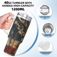 thumbnail image 3 of Fotbe American Flag Deer Art Pattern 40oz Ice Bully With Handle And Straw Stainless Steel Vacuum Insulated Cup And 2 In 1 Straw Lid, 3 of 8