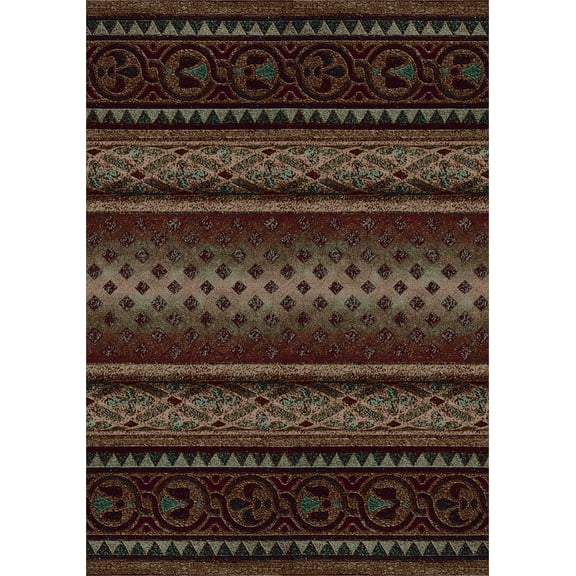 Milliken Signature Area Rug MOHAVI DARK AMBER Mohavi Dark Amber Jagged Banded 2' 1" x 7' 8" Runner
