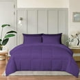 thumbnail image 2 of D.N.G. BEDDINGS Deluxe All Seasons Oversized Super King Size 800 Thread Count, Solid Purple Down Alternative 1 Piece Box Design Comforter Set 100% Egyptian Cotton, 2 of 6