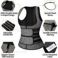 thumbnail image 6 of Vaslanda Sauna Waist Trimmer Vest with Adjustable Double Straps, Women Workout Compression Waist Trainer Sauna Suit Sweat Vest, Weight Loss Neoprene Snug Fit Tank Top, 6 of 6