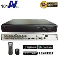 101 AV 16 Channel HD-TVI 1080p H.265True-HD DVR With 1TB Hard Drive Playback Internet Mobile Phone Accessible HDMI Real Time for Home Office Security System