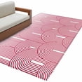 thumbnail image 2 of Red Ombre 3'x5' Washable Rug, Farmhouse Stripes Modern Abstract Art Non-Slip Area Rugs for Entryway Kitchen Classroom, StainResistant Dorm Throw Carpet, Low Pile Soft Indoor Floor Mat, 2 of 9