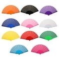 thumbnail image 5 of D-GROEE Plain Hand Plastic Folding Fan Handheld Fan Cloth Folded Fan for Wedding Party and Home Decoration, 5 of 5