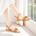 thumbnail image 5 of Women's Flat Slide Sandals Adjustable Ankle Strap Cross-strap Summer., 5 of 7
