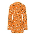 thumbnail image 5 of Women Winter Warm Robes Short Lightweight Nightgown Soft Knit Sleepwear Casual Bathrobe Ladies Loungewear Style B-1 New Orange S, 5 of 6