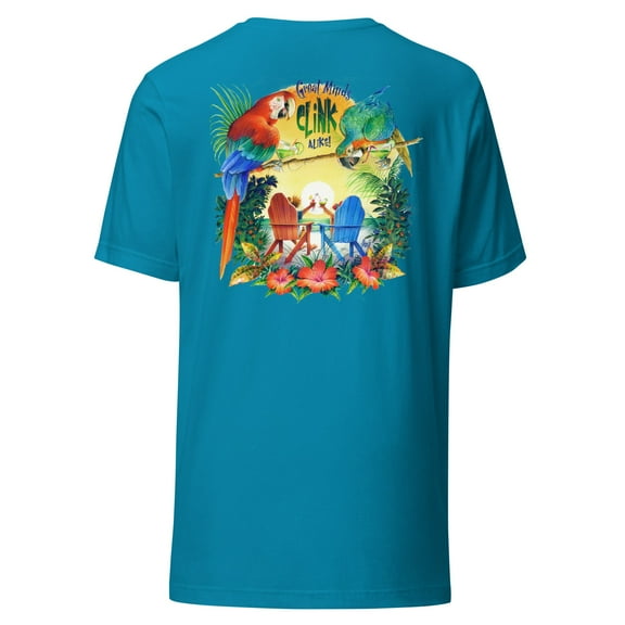 Men's Great Minds Clink Alike Tropical Lightweight Beach T-Shirt