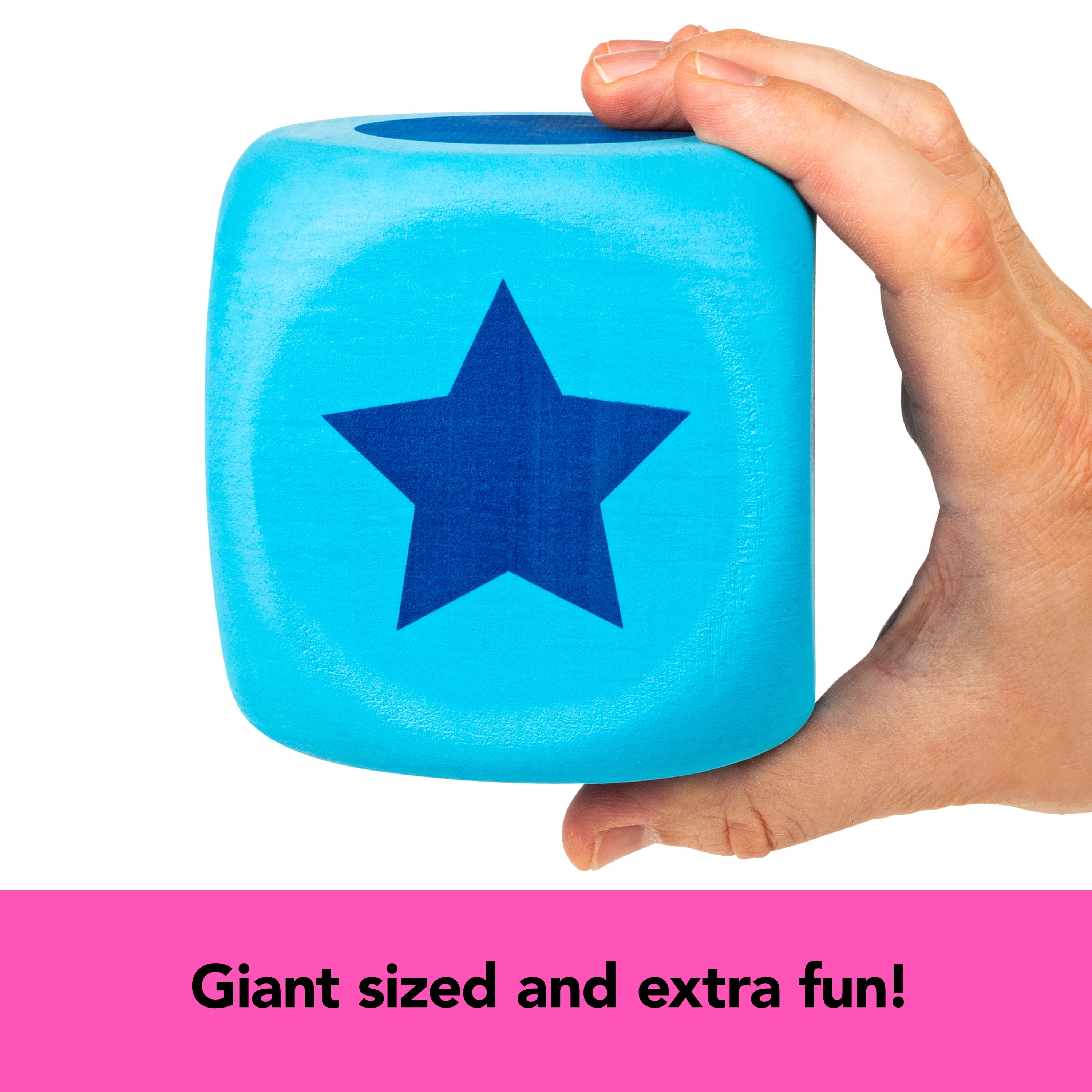 PassPlay: The Game of Left Center Right géant, le jeu de dés classique avec de gros dés surdimensionnés pour les enfants, les familles et les adultes à partir de 6 ans.