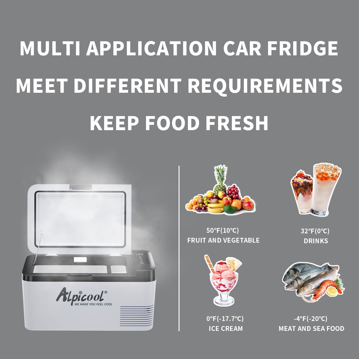 Alpicool K18 19 Quart Portable Car Refrigerator