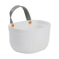 thumbnail image 3 of ! Huayishang Locker Shelf Household Plastic Storage Basket Bathroom Wall Hanging Toiletries Storage Basket Storage Basket Punch Storage Basket, Kitchen Essentials Clearance Sale White, 3 of 4