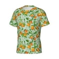 thumbnail image 5 of Vsdgher Tangerine Print Men's Dry Fit Mesh Athletic Shirts Moisture Wicking Tennis T-Shirt Tops, 5 of 9