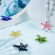 thumbnail image 3 of 1 caja de 6 estilos de dijes de estrella de mar de cristal, dije de lampwork, dije de playa, mar, grande, lindo, azul, rojo, negro, dije de animal del océano, 3 of 5