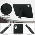 thumbnail image 5 of ELEHOLD For iPad Mini 7th 6th Generation Protective Case with Kickstand,Shockproof Slim Foldable Kickstand TPU Hard PC Protective Case Cover with Cleaning Cloth & Stylus, Black, 5 of 7
