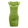 thumbnail image 4 of GERsome Women's Sexy Bodycon Dress Solid Color V Neck Sleeveless Mini Club Party Dresses, 4 of 8