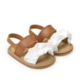 thumbnail image 4 of Baby Toddler Girls Soft Open Toe Summer Sandals Flower Princess Flat Shoes, 4 of 6