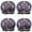 Purple Cartoon Dinosaurs, variant on Shower Caps,Purple Dinosaurs Dino Roar Pattern Waterproof Shower Cap for Women 4 Pieces,Double Reusable Hair Cover for Shower PEVA Elastic Stretch Hem