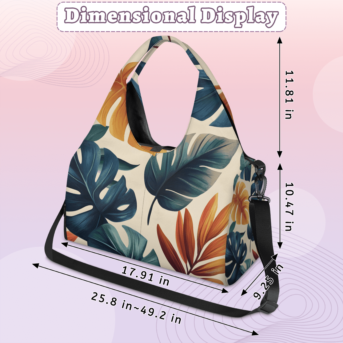 Multi-Functional Gym Bag with Shoe Compartment Duffel Bag for Yoga, Travel, Sports, and Work Fits Yoga Mat