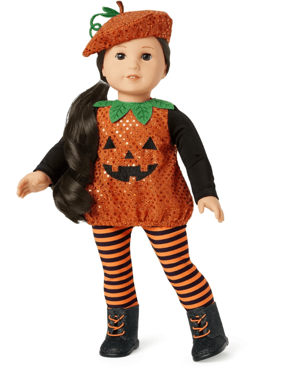 American Girl Pretty Pumpkin Costume for 18 inch Dolls