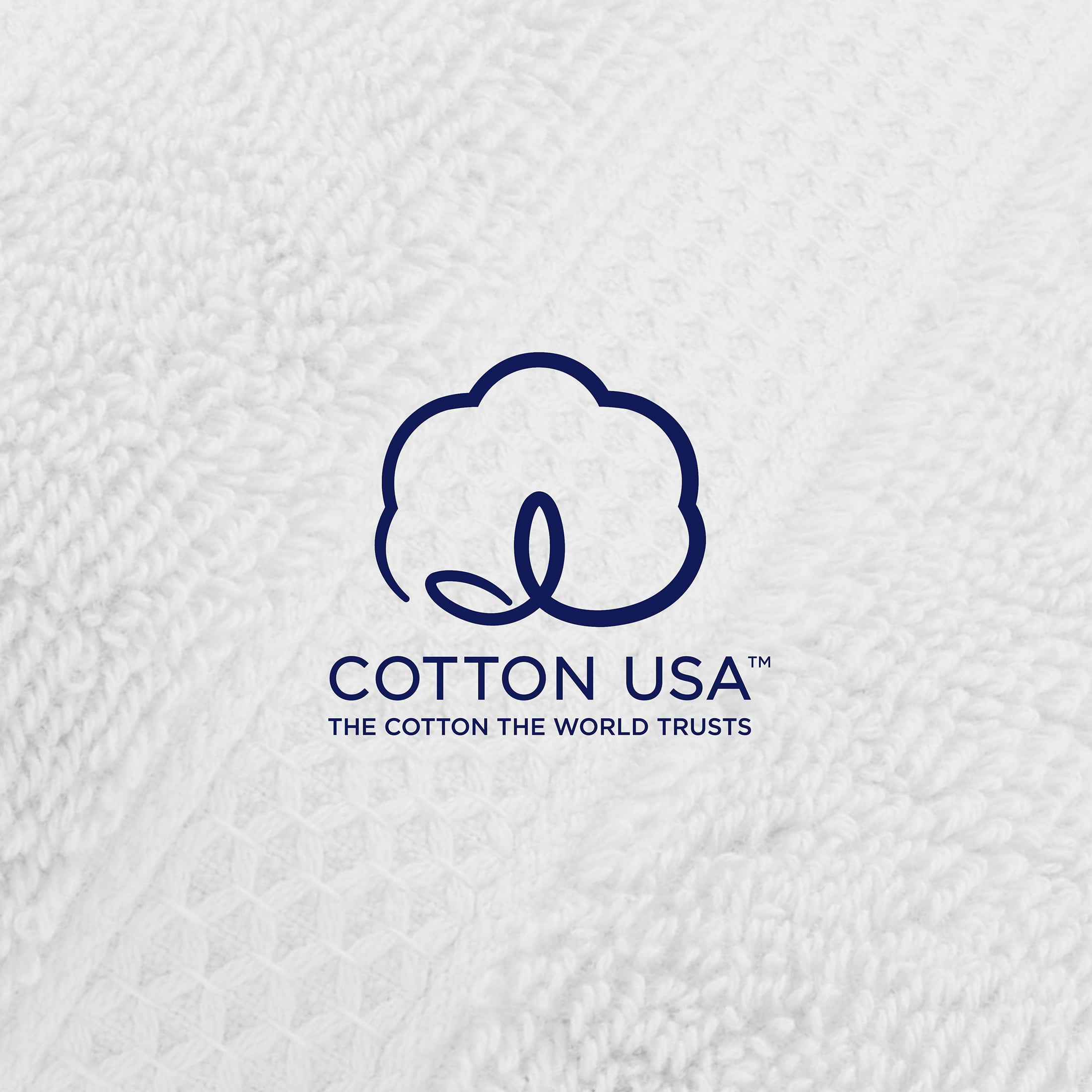 Hotel Style 6-Piece Bath Towel Set, 100% U.S. Grown Cotton, Arctic White