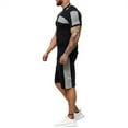 thumbnail image 3 of Vedolay Mens Short Set Men's Polo Shirt and Shorts Sets 2 Piece Casual Outfits Printed Suits,Black S, 3 of 5