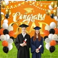 thumbnail image 7 of Extra Large Graduation Banner Decorations 72" x 48" Backdrop with 24Pcs Balloons Congrats Grad 2024 Photography Background for Indoor Outdoor College,Garden,Yard,Party Supplies (Orange), 7 of 7