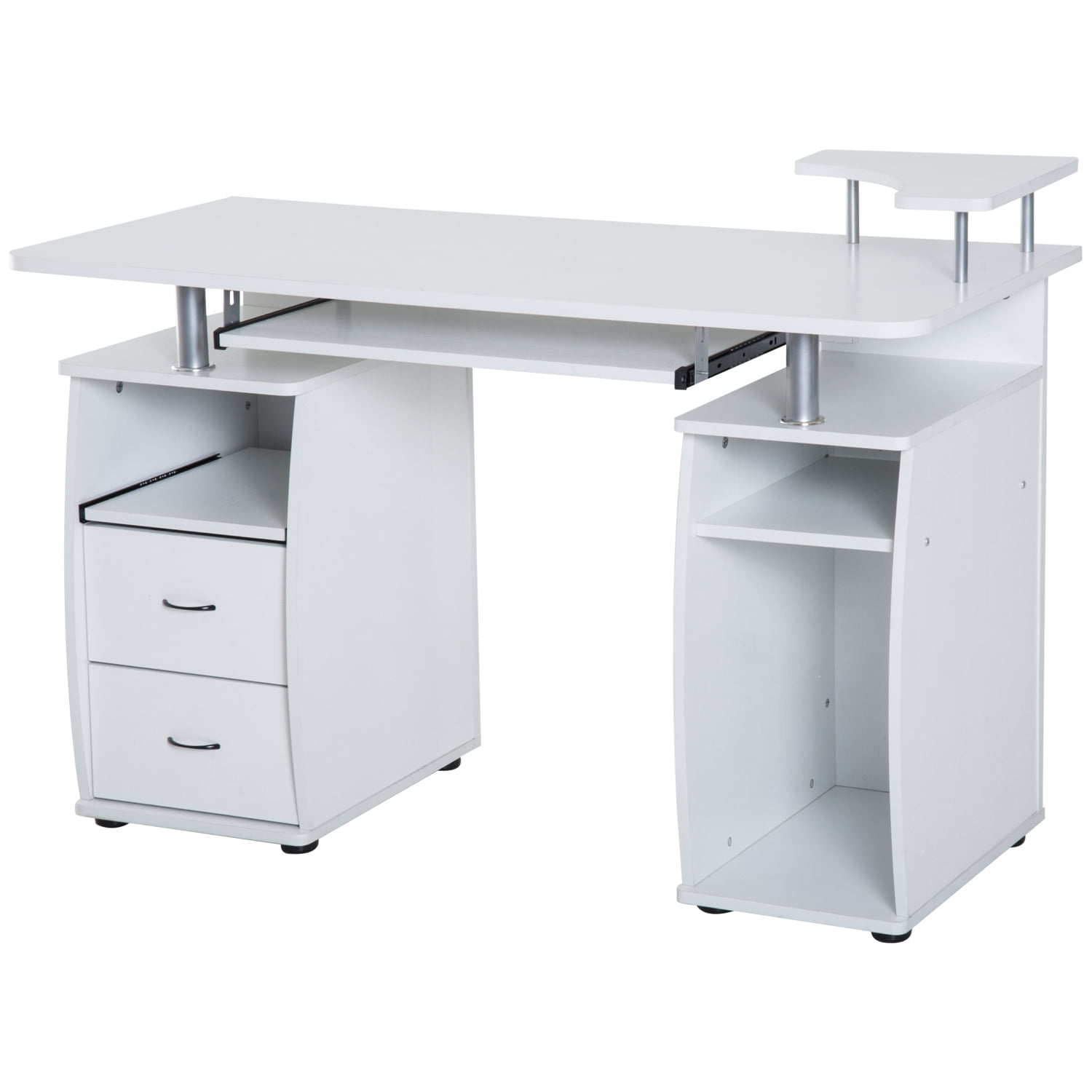 HOMCOM Home Office/Dorm Computer Desk with Elevated Shelf ...
