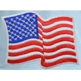 thumbnail image 5 of Mens Waving US Flag Patch Short Sleeve Polo Shirt, XL Wildberry, 5 of 5