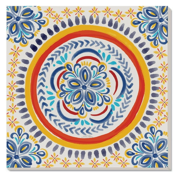 Thirstystone Spanish Tile Design Decorative Cork Backed Stone Trivet 8" Square