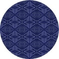 thumbnail image 1 of Ahgly Company Machine Washable Indoor Round Transitional Royal Blue Area Rugs, 6' Round, 1 of 7