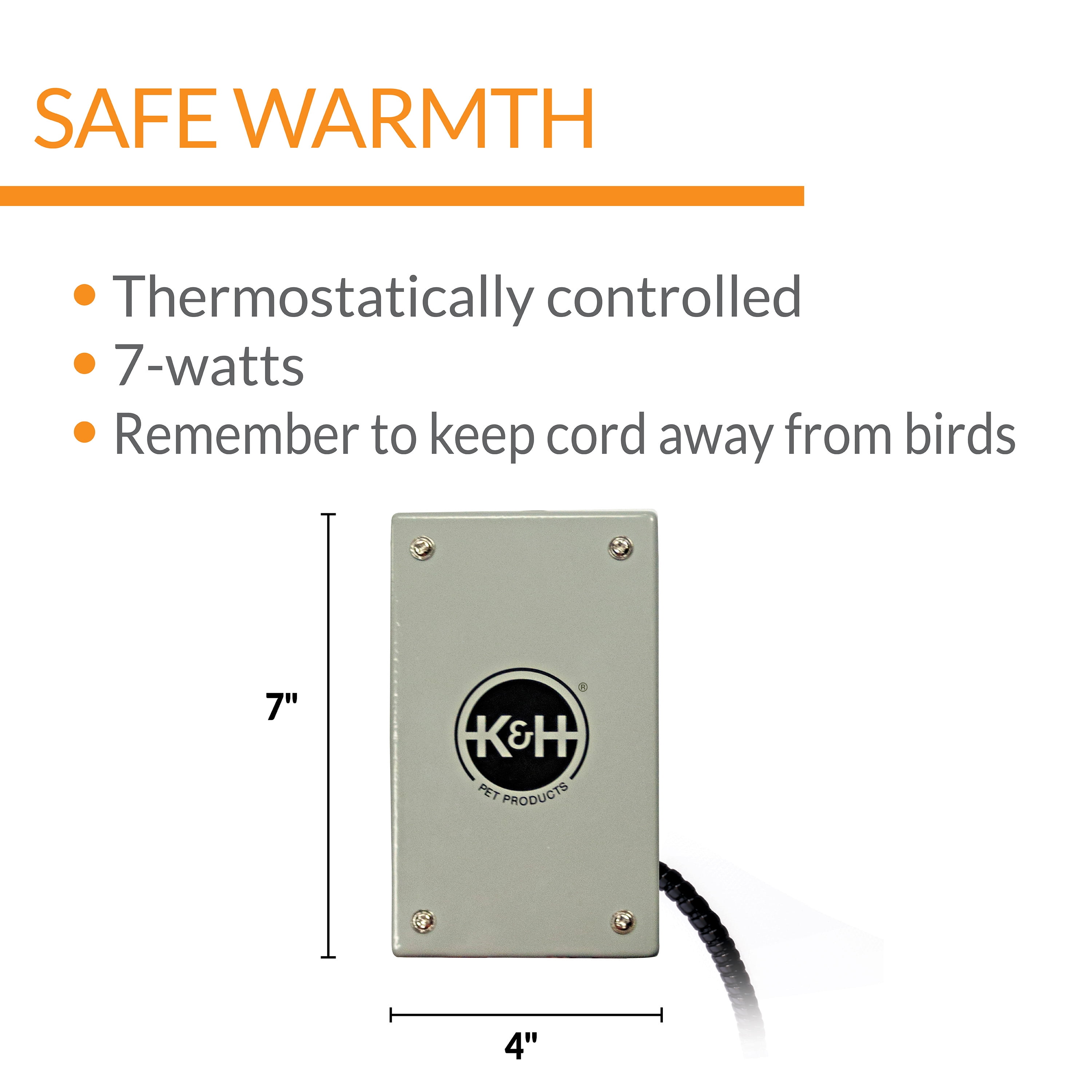 k & h bird cage heater